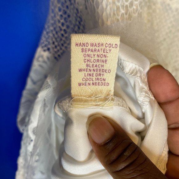 Altar’d State Cream Lace Boho Mini Dress Sleeveless Crochet Overlay - Picture 5 of 7